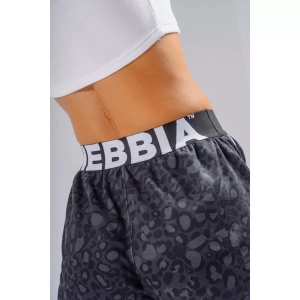  Trainingsshorts mit Leopardenmuster NEBBIA PRIMAL 855 SCHWARZER LEOPARD 