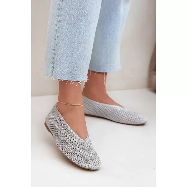  Ballerinas für Damen BOTO CH956 SILBER 
