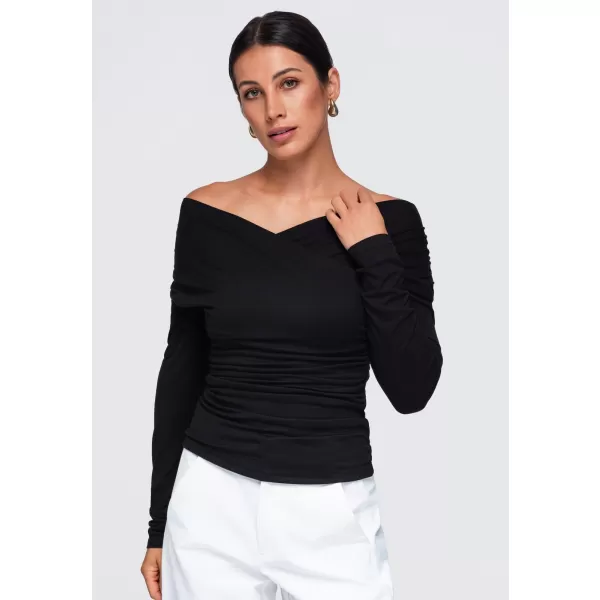  Damenbluse OMBRE OW-TS-E0088 SCHWARZ 