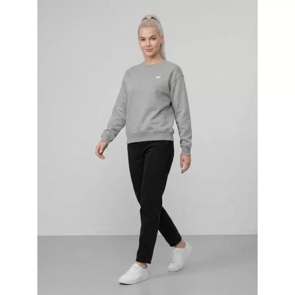  Damen-Sweatshirt 4F WMM00TSWSF2534 KALTE HELLGRAUE MELANGE 