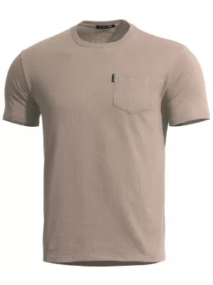 Herren-T-Shirt PENTAGON AGERON WITH POCKET K09012-PO-04 KHAKI