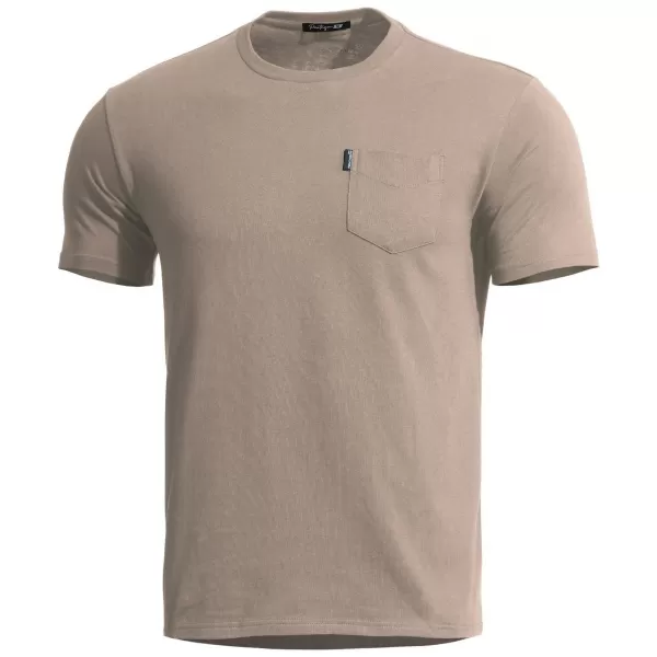  Herren-T-Shirt PENTAGON AGERON WITH POCKET K09012-PO-04 KHAKI 