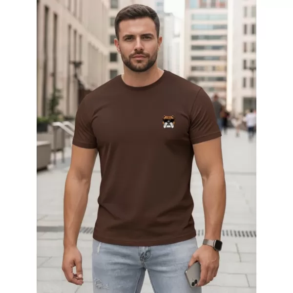  Herren-T-Shirt DSTREET NX0125R-CH BRAUN 