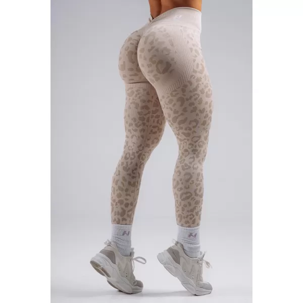  Kompressions-Push-up-Leggings mit Leopardenmuster NEBBIA PRIMAL 849 CREMEFARBENER LEOPARD 