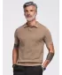 Herren-Poloshirt OMBRE OM-POSS-0178 HELLBRAUN
