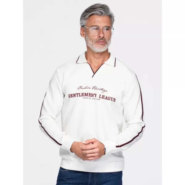  Herren-Sweatshirt OMBRE OM-SSNZ-0268 CREMEFARBEN 