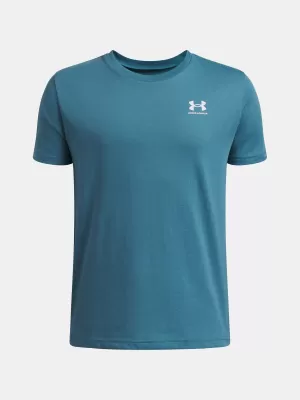T-Shirt für Jungen UNDER ARMOUR B SPORTSTYLE LC SS 1389962-466 BLAU