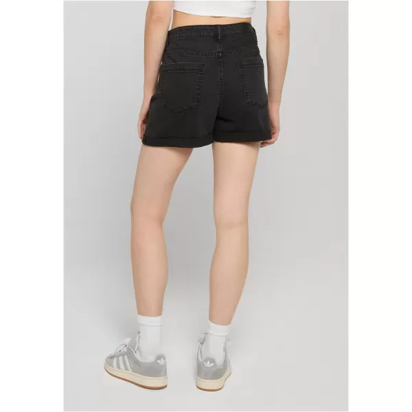  Damen-Shorts URBAN CLASSICS TB8371 SCHWARZ GEWASCHEN 