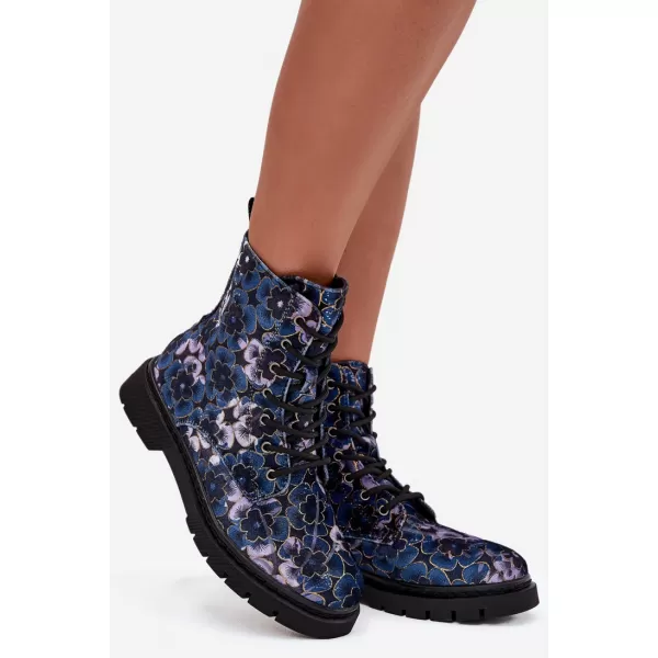  Damen-Stiefeletten ARTIKER 57C1052 BLAUE BLUMEN 
