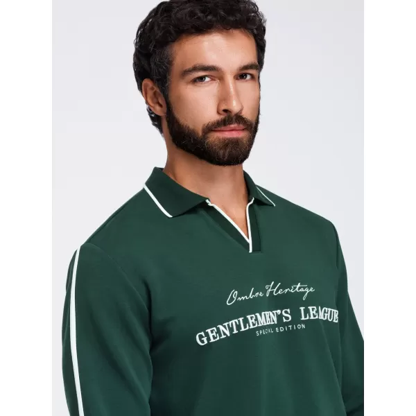  Herren-Sweatshirt OMBRE OM-SSNZ-0268 DUNKELGRÜN 