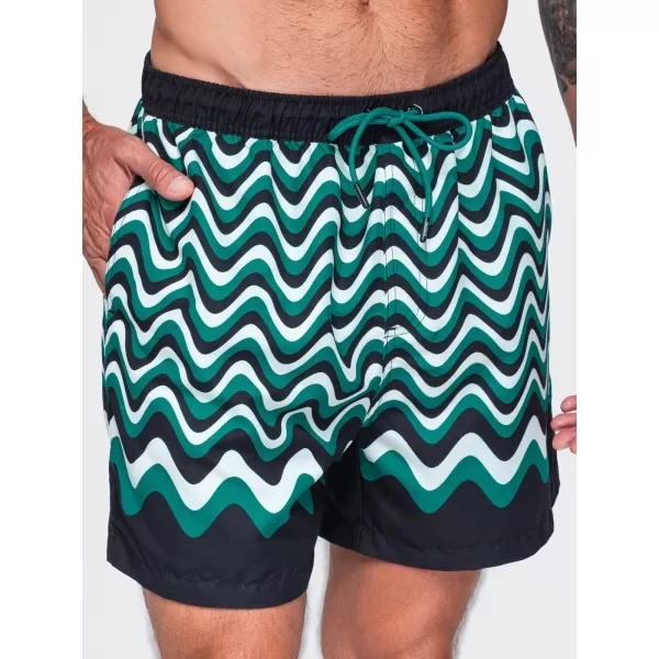  Herrenshorts OMBRE OM-SRSS-0221 GRÜN UND SCHWARZ 