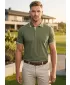 Herren-T-Shirt mit Kragen MALFINI FOCUS 232 KHAKI