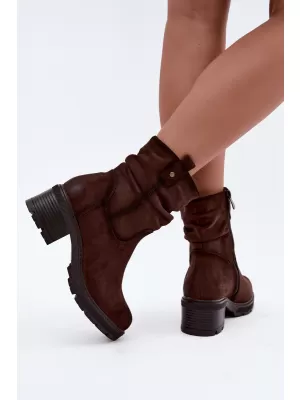 Damen-Stiefeletten S.BARSKI HY62-8100 BRAUN