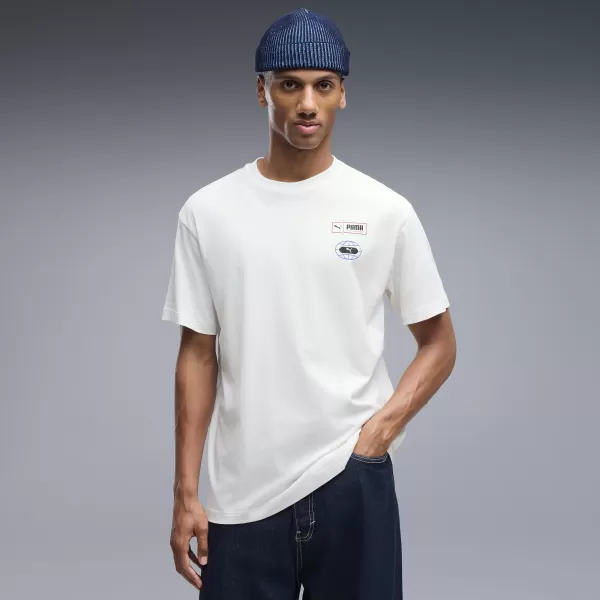  Herren-T-Shirt PUMA GRAPHICS RELAXED STACKED TEE 69436802 PUMA WEIß 