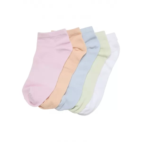  Socken URBAN CLASSICS TB1470-22224 BLUSHED ROSE/ZARTES APRICOT/GEFRIERBLAU/HELLES MINT/WEIß 
