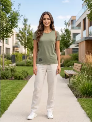 Damen-T-Shirt ALTISPORT NP/ALWST26001 MILITÄRGRÜN