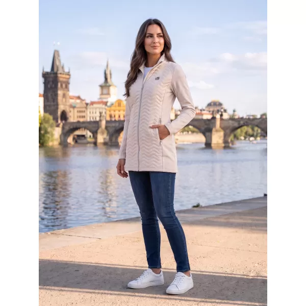  Hybridmantel für Damen ALTISPORT IRYSA HELLBEIGE 