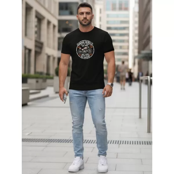  Herren-T-Shirt DSTREET NX5007R-BK SCHWARZ 