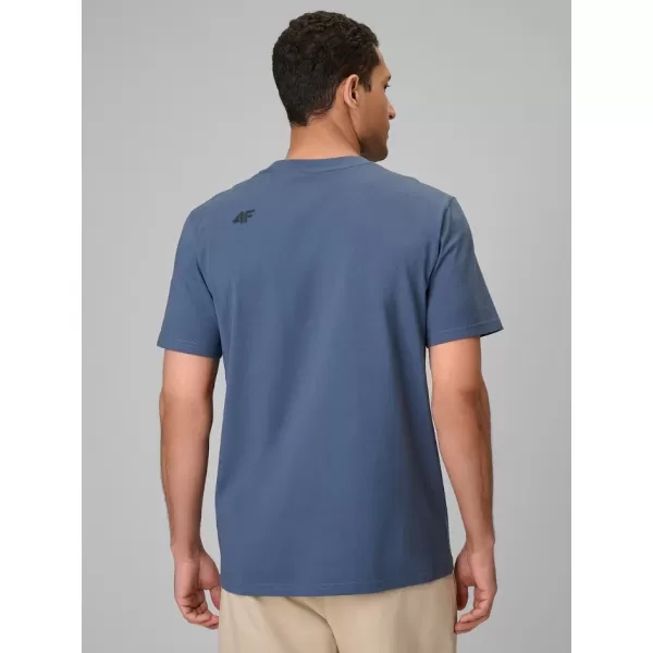  Herren-T-Shirt 4F WAW25TTSHM2401 DENIM 