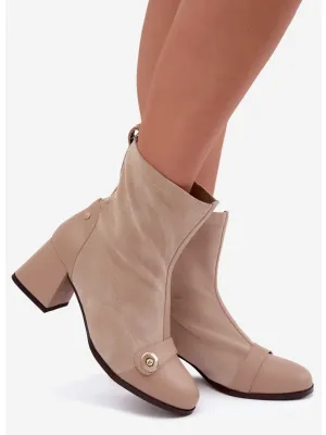 Damen-Stiefeletten MACIEJKA K7819-04/00-7 BEIGE