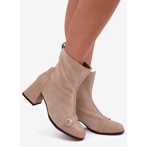  Damen-Stiefeletten MACIEJKA K7819-04/00-7 BEIGE 