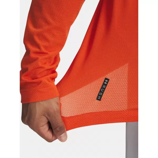  Herren-T-Shirt UNDER ARMOUR VANISH ELITE SEAMLESS 1/4 ZP 1382798-844 ORANGE 