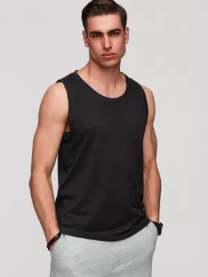 Herren-Tanktop OMBRE OM-TSBT-0272 SCHWARZ