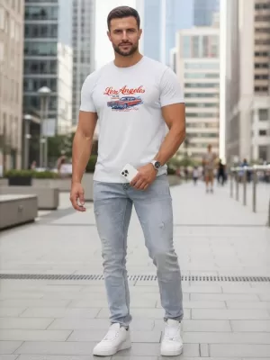 Herren-T-Shirt DSTREET NX0055R-WH WEIß