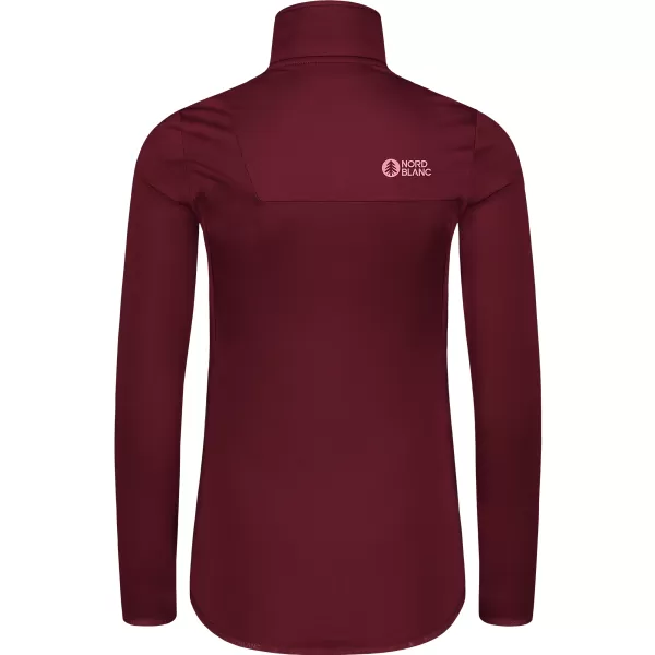  Powerfleece-Sweatshirt für Damen NORDBLANC CRISP NBSFL8338 BURGUND 