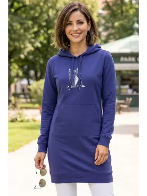 Erweitertes Damen-Sweatshirt ALTISPORT ALW091419 MITTERNACHTSBLAU