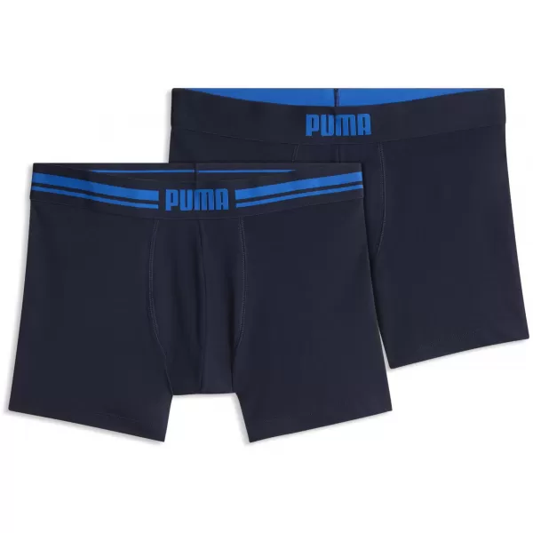  Herren-Boxershorts PUMA MEN EVERYDAY PLACED LOGO BOXER 2P 93847619 MARINEBLAU/BLAU 
