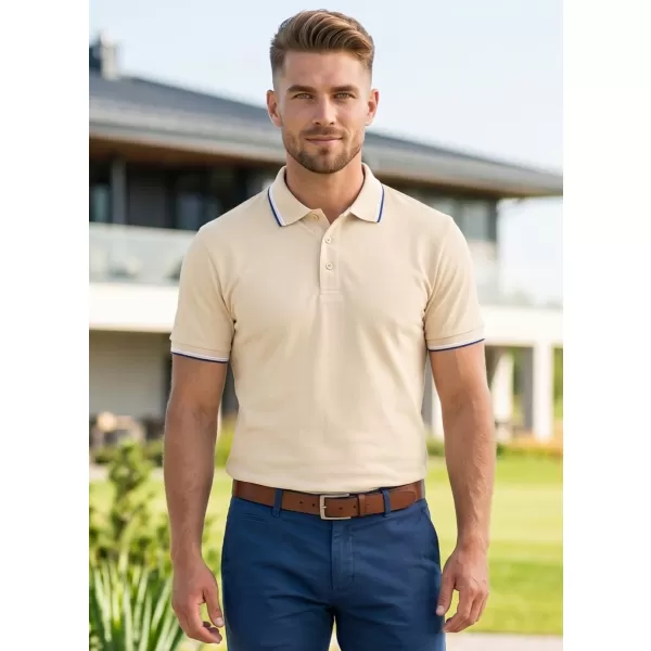  Herren-T-Shirt mit Kragen MALFINI FOCUS 232 MANDEL 
