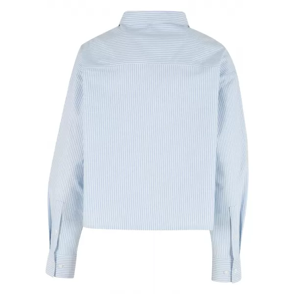 Damenhemd URBAN CLASSICS TB8171 HELLER HORIZONT BLAU/WEIß 