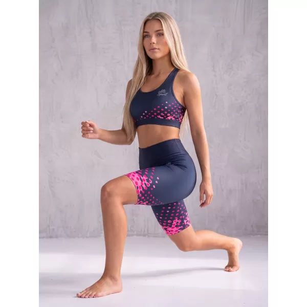  Premium-Overknee-Leggings für Damen (neue Größen) ALTISPORT VOJ/ALW109LEG06 ROSA-SCHWARZ 