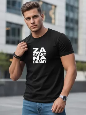 Herren-T-Shirt DSTREET NX0112R-BK SCHWARZ