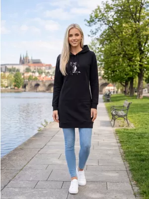 Erweitertes Damen-Sweatshirt ALTISPORT ALW091419 SCHWARZ ROSA