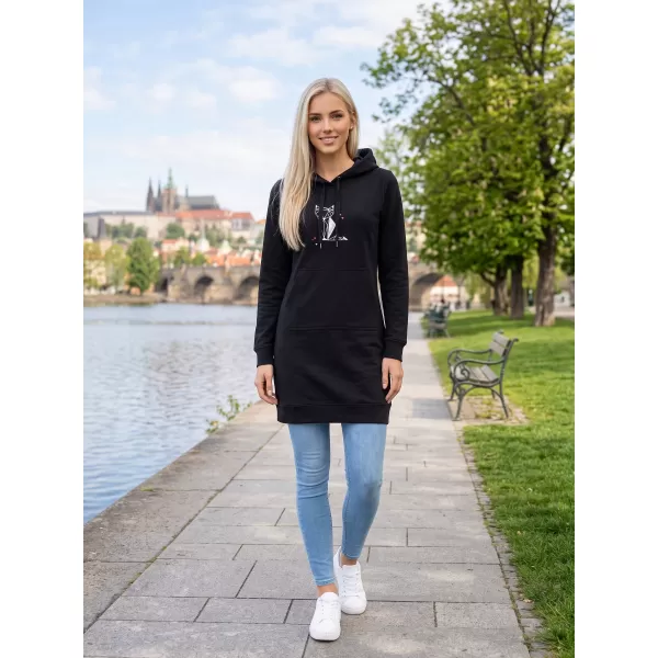  Erweitertes Damen-Sweatshirt ALTISPORT ALW091419 SCHWARZ ROSA 