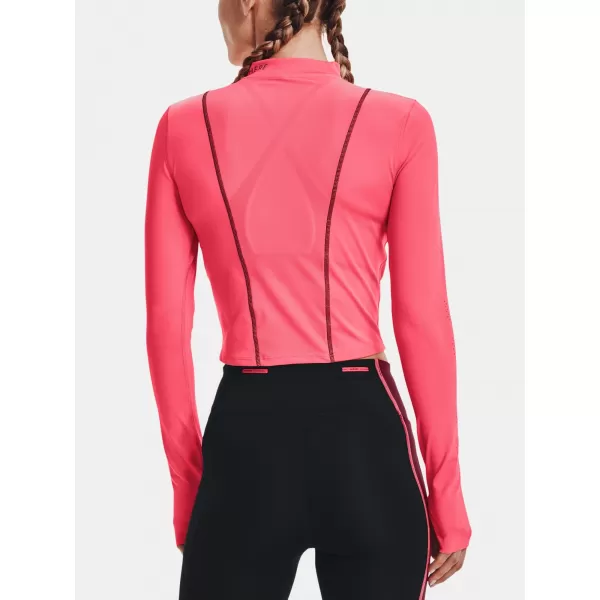  Damen-T-Shirt UNDER ARMOUR UA RUN ANYWHERE LASER LS 1365641-819 ROSA 
