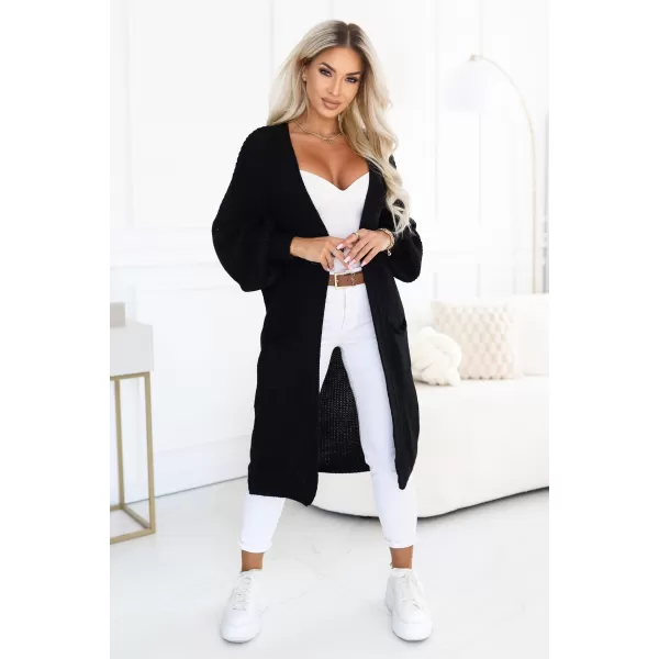  Strickjacke für Damen NUMOCO 627-4 SCHWARZ 