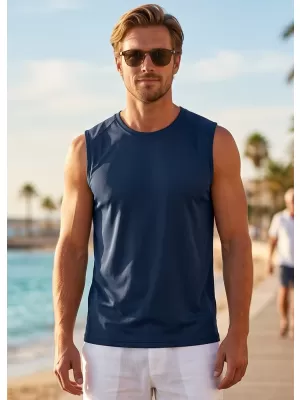 Sport-Tanktop für Herren MALFINI BREEZE 820 MARINEBLAU