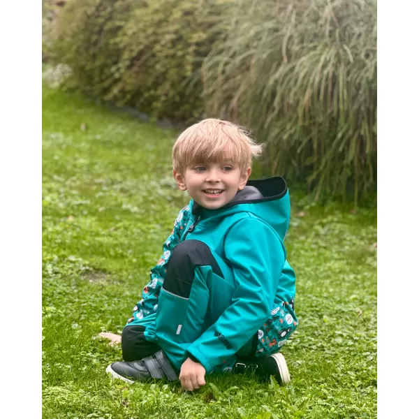  Isolierte Softshelljacke für Kinder WAMU MEDVĚDI TYRKYSOVÁ TÜRKIS 