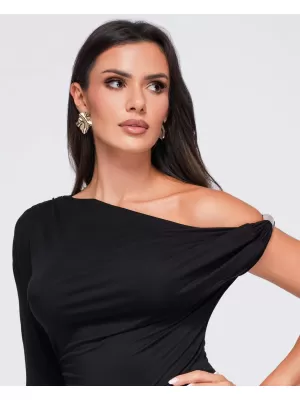 Damen-T-Shirt OMBRE OW-TS-E0075 SCHWARZ