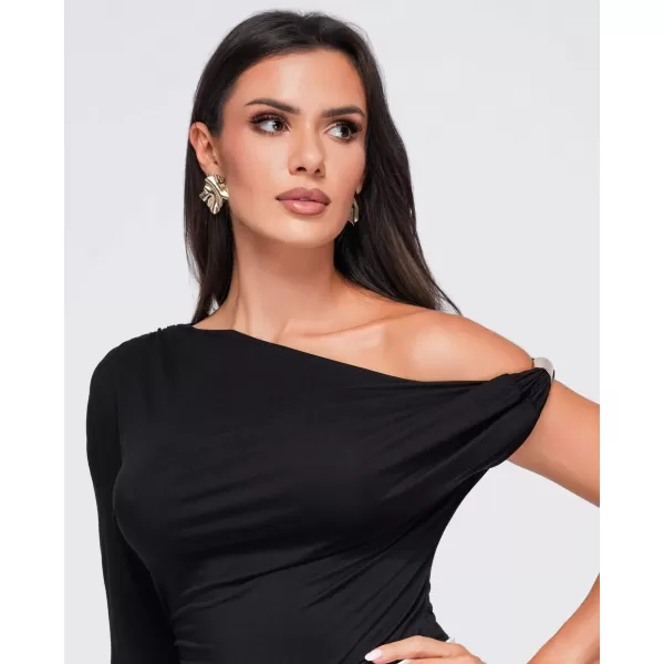  Damen-T-Shirt OMBRE OW-TS-E0075 SCHWARZ 