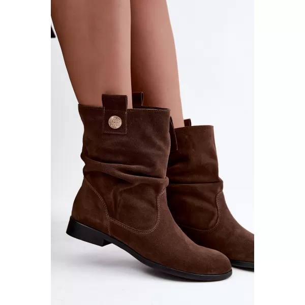  Damen-Stiefeletten ZAZOO 4210 SCHOKOLADE 