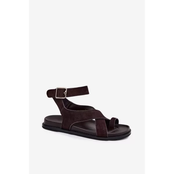 Damensandalen D&A CR61-3049 KAFFEE 