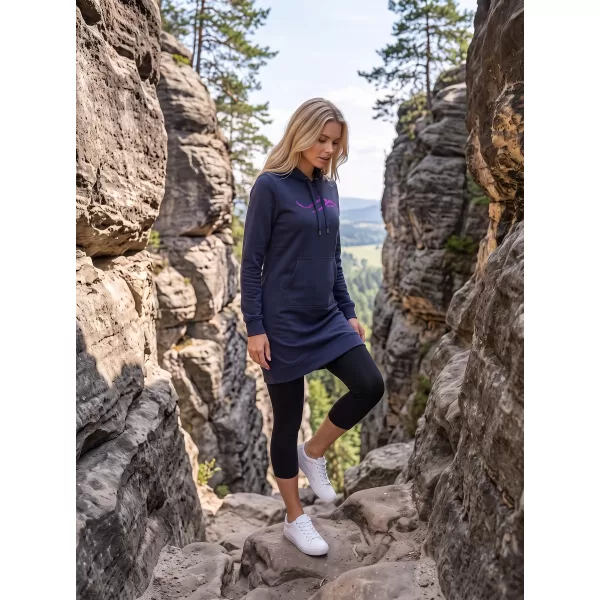  Erweitertes Damen-Sweatshirt ALTISPORT ALW001419 MARINEBLAU 