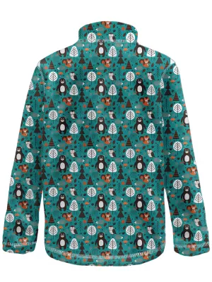 Fleece-Sweatshirt für Kinder WAMU MEDVĚDI TÜRKIS