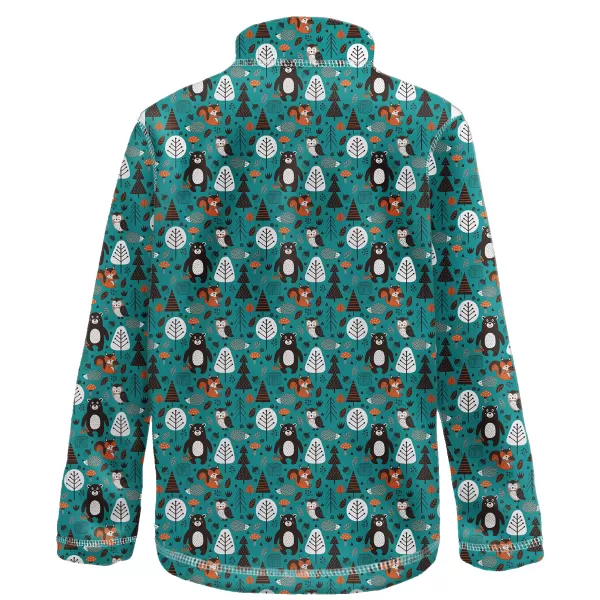  Fleece-Sweatshirt für Kinder WAMU MEDVĚDI TÜRKIS 