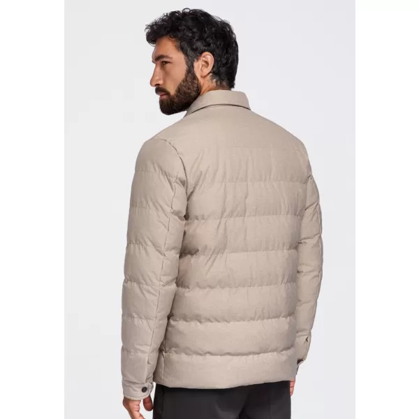  Gesteppte Hemdjacke für Herren OMBRE OM-JALP-0256 SCHWARZ 