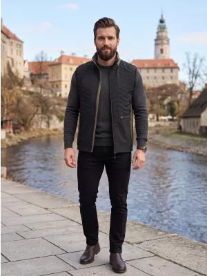 Leichte Herrenweste ALPINE PRO BERF 3 SCHWARZ